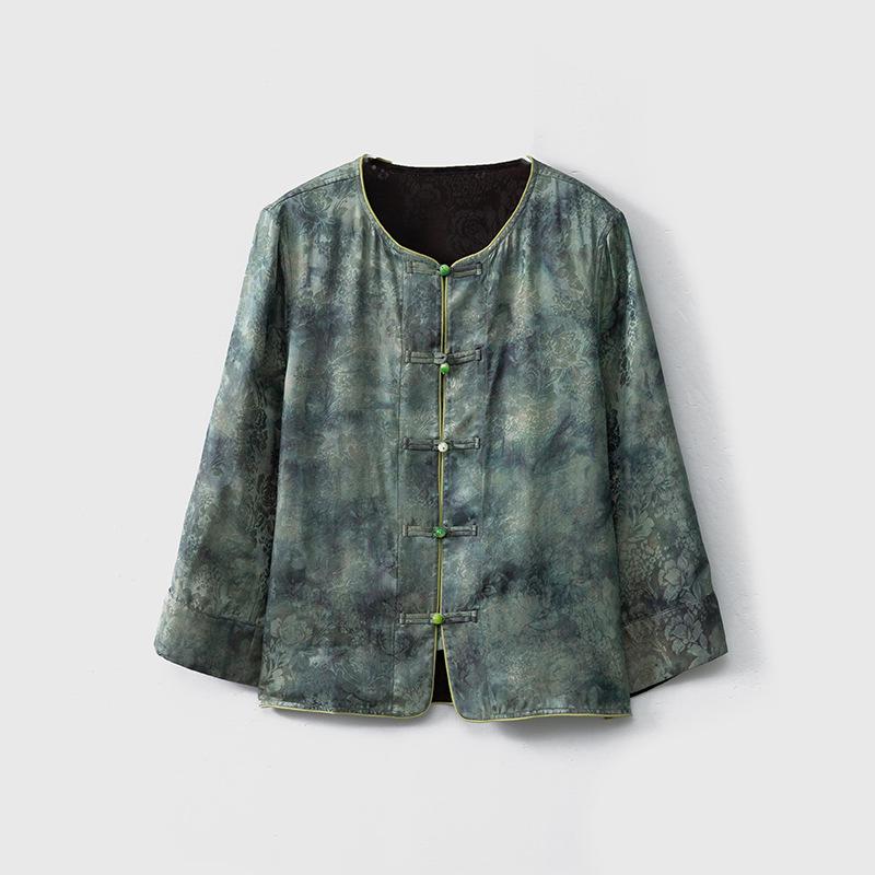 

Двусторонний топ из тутового шелка Сянъюнь: Однобортный жакет свободного кроя, с круглым вырезом, стройнящий. XL ярко-розовый