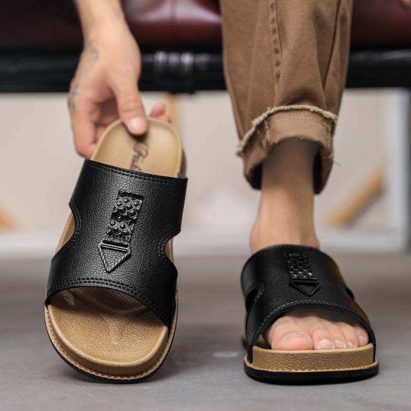 Trendy Men's Slippers For Outer Wear Non-slip Thick-soled Boys' Slippers Casual Versatile Comfortable Sandals