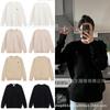 Unisex Winter Strickpullover Mit Roter Gestickter Herz-Detail Rundhalsausschnitt Lockerer Schnitt Baumwollmischung Jugendliche Erwachsene