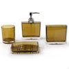 4-teiliges Badezimmer-Accessoire-Set Seifenspender und Zahnbürstenhalter für