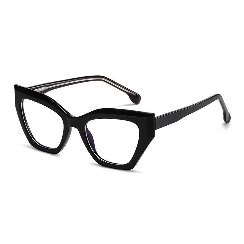 

Fashionable Full Rim Glasses for Woman Cat Eye Reading Glasses Women Anti Blue Ray Prescription Optical Eyewear +0.25 to +6.0 plastic demo lens чорний