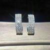 Exquisite Full Diamond Zirconia Three-Row Drop Earrings - Cross-Border Hot Selling Bride Jewelry