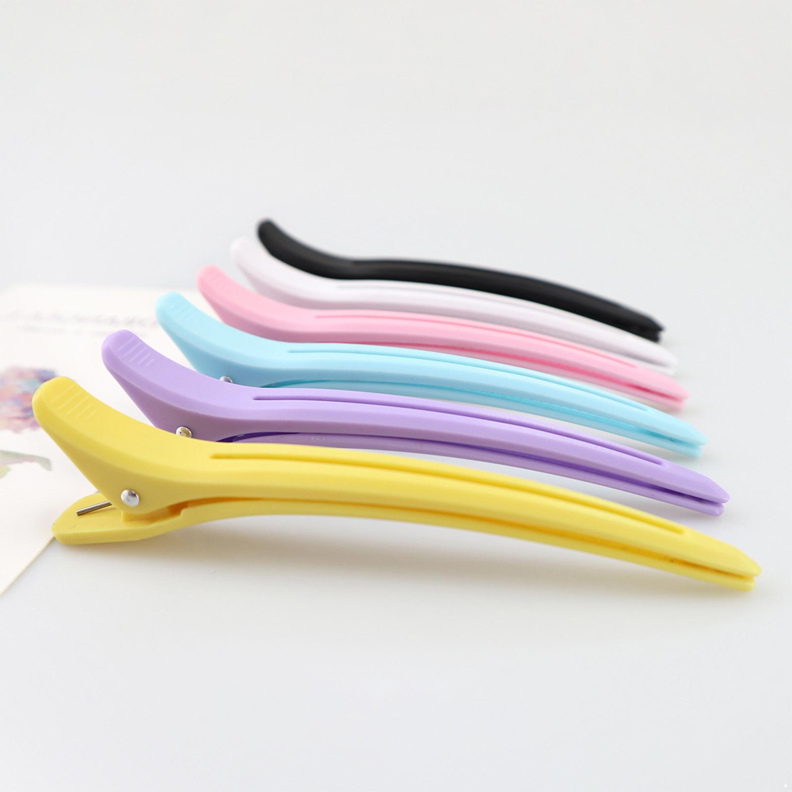 

6PCS Professional Duck Bill Hair Clips Non Slip Salon Styling Tools for Hairstylists Cutting Styling Home Use One Size