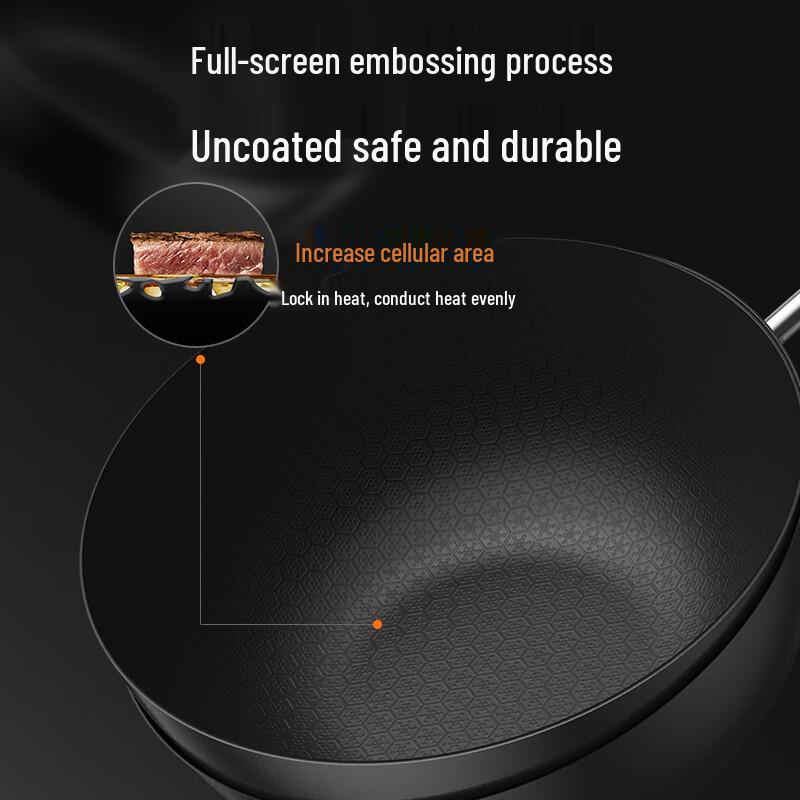 Joyoung Mini Non-Coated Flat-Bottom Iron Wok