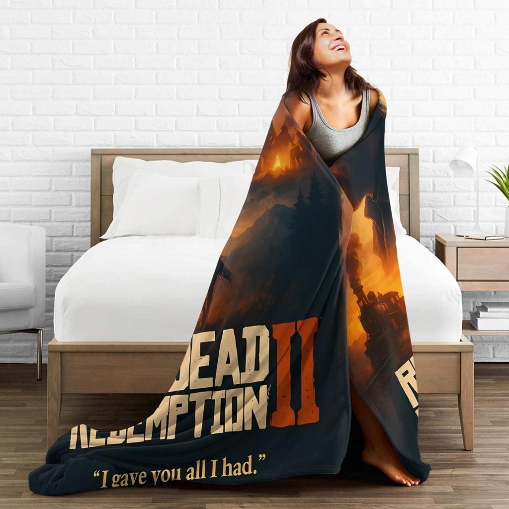 Red Dead Redemption 2  Blankets Quality Soft Warm  Bedding Throws Winter Girls Boys Home Decor Pattern Bedspread