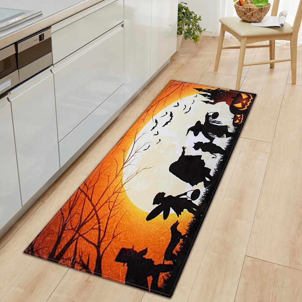 Faceless Doll Halloween Door Mat Kitchen Absorbent Strip Bedroom Non-Slip Floor Mat Living Room Carpet