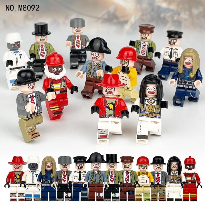 Zombie Doll Constructing Blocks Humanoid Dolls Playthings Digital Action Figures Assembled Toys Crawler Children's Learning-focused