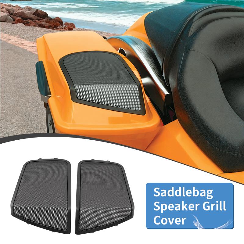 Motorcycle 6"x 9" Saddlebag Lid Speaker Grill Cover For Harley Touring Road Street Electra Glide Road King Ultra Classic 94-13