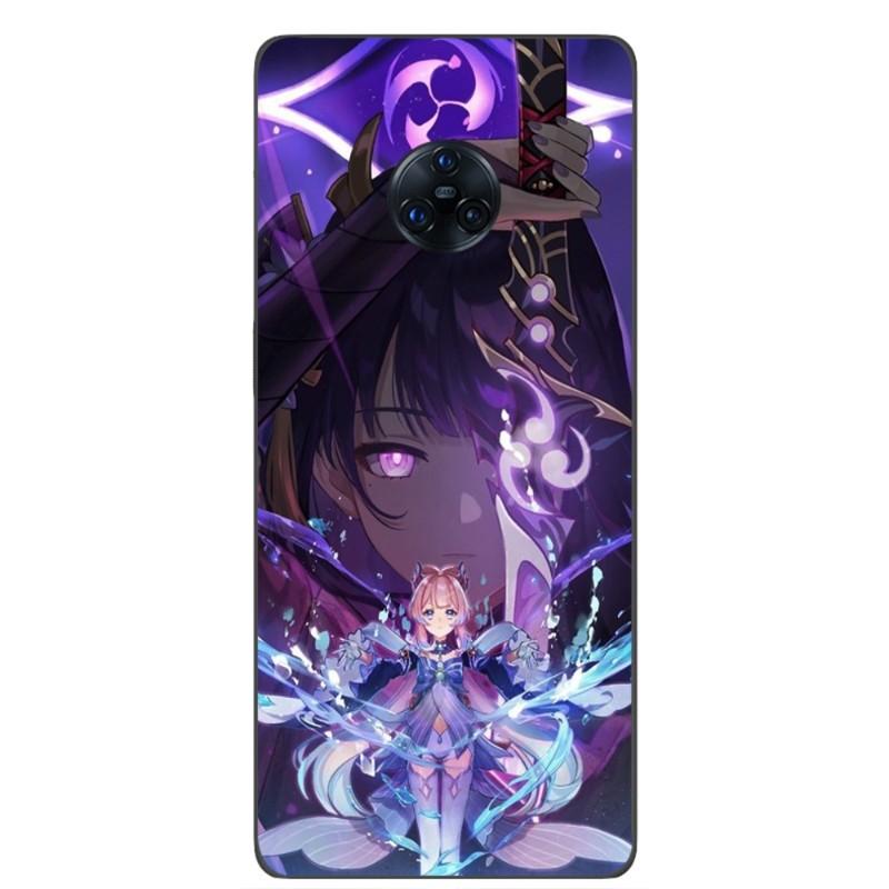 Genshin Impact Raiden Shogun Phone Case For VIVO Y95 Y93 Y31 Y20 V19 V17 V15 Pro X60 NEX Soft Black Phone Cover