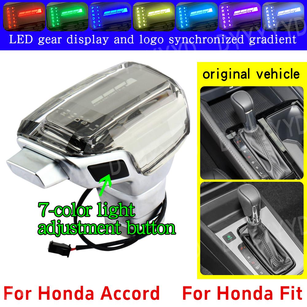 Car Gear Shift Knob Automatic Transmission For Honda Accord 7 8 9 10 Th Civic Fit CR-V CRV 54131TLAA63ZA LED crystal Shift Lever
