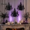 Halloween Party Supplies 3D Candlestick Chandelier Ceiling Ornament, Gothic Glitter Window Displays Hanging Decoration for Holiday Party, Ceiling,