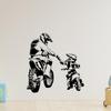 Autocolant de Perete Motocross Sticker Motocicletă Artă Autobike Decor Panouri Murale pentru Sufragerie, Garaj,