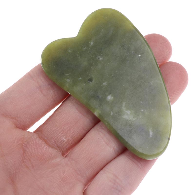 Gua Sha Natural Green Jade Quartz  Stone  Bodys Massage Board Tool