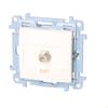 Single F-type Antenna Socket (module), White Simon10