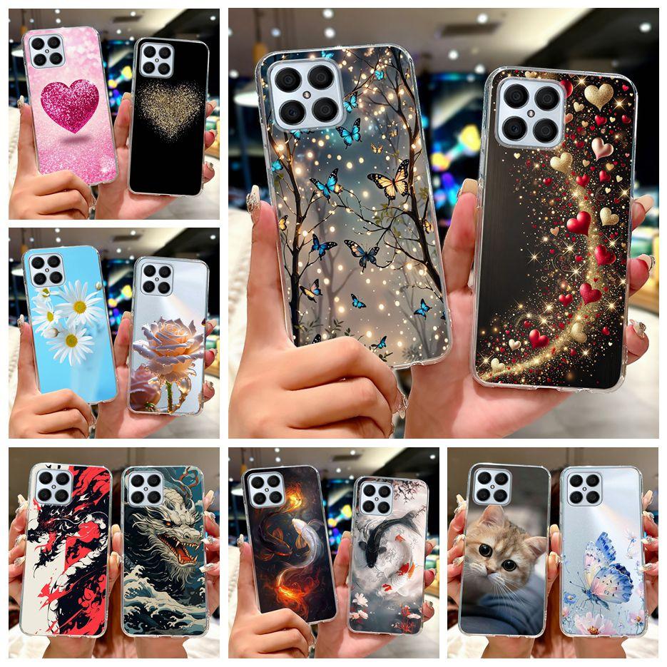 For Honor X8 4G Case Honor X8a X8b X8C Luxury Painted Cover Soft Silicone Case For Honor X8b X8a HonorX8C HonorX8 4G Fundas Bags