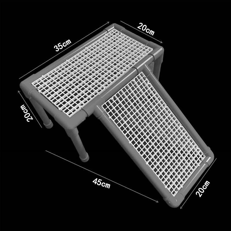 Turtle Drying Platform Floating Island Fish Tank Grid Sucker Hanging DIY Brazilian Turtle Grass Tortoise Climbing Hanger Climbing Platform