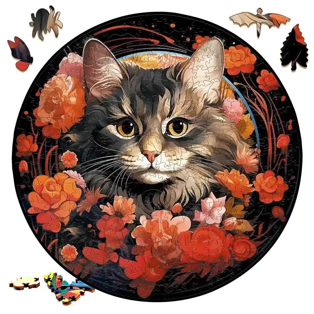 Children Cute Animal Wooden Puzzles Montessori Games 3d Wooden Puzzle Adults Christmas Board Games Ideal for The Whole Family Do-It-Yourself