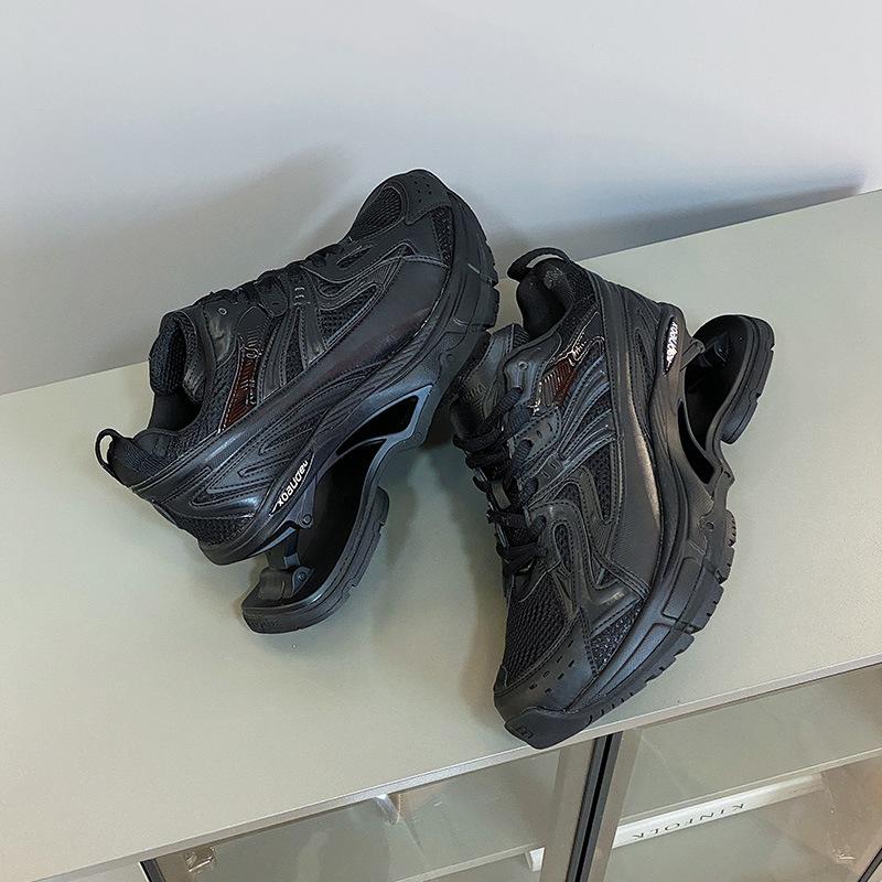 Spring Shoes Women's New Heightening Thick-soled Suspension Breathable Shock-absorbing Sports Shoes