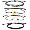Pulseira da amizade Pulseira de corda trançada Pulseira de casal ajustável Conjunto de joias para festa Presentes