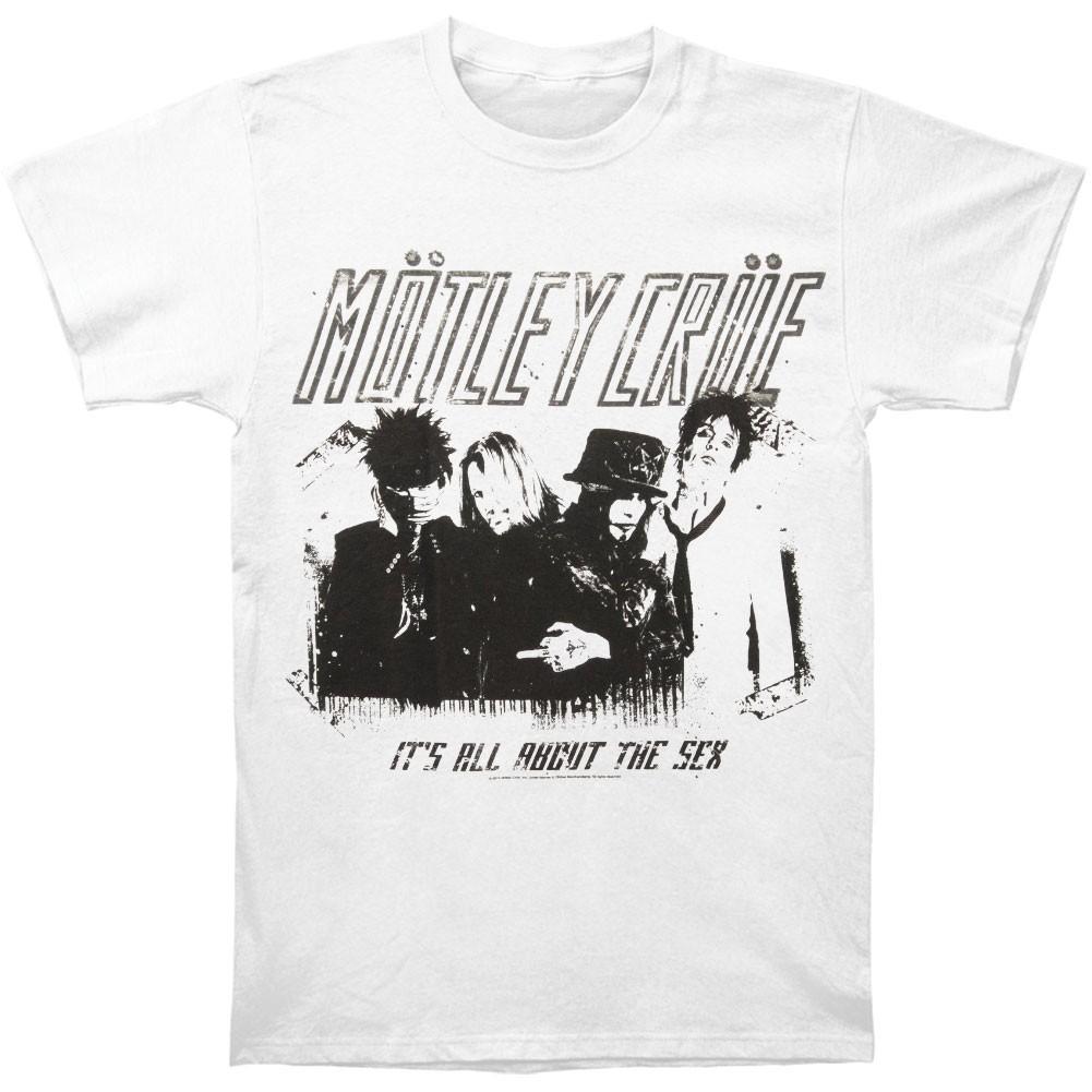 Men s Motley Crue Stencil T-shirt Medium White L