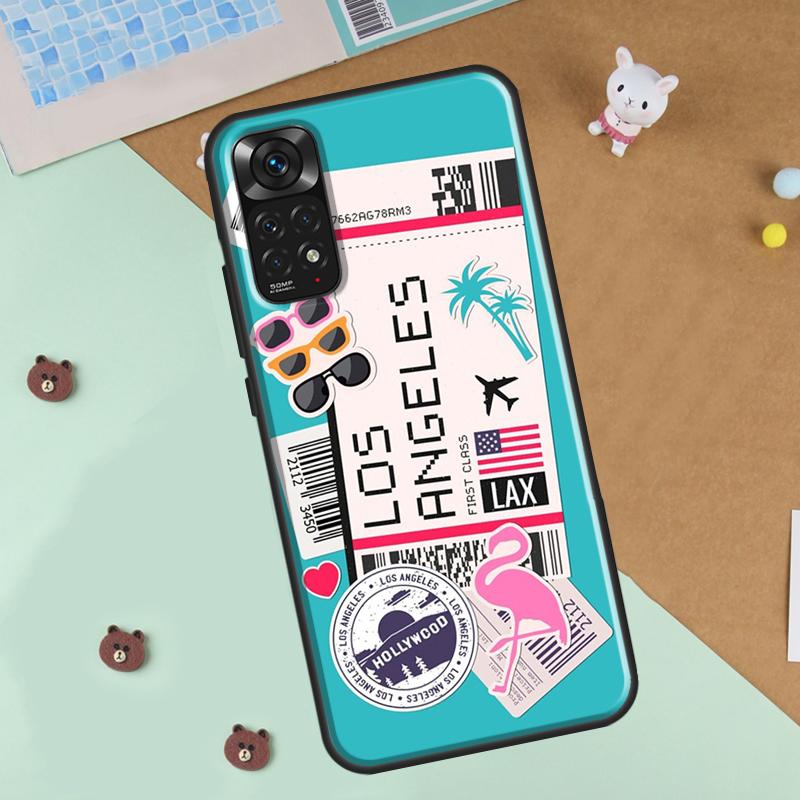 Los Angeles California Phone Case For Xiaomi Redmi Note 12 8 9 10 11 Pro 8T 9S 10S 11S 12S 10A 9C 10C 12C Cover