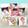 Rahat 45cm Kpop Bts Bangtan Boys Yastık Kılıfı Dekoratif Yumuşak Yastık Kılıfı Ev İçin