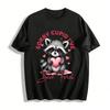 Sorry Cupid I've Been Feral Cute Raccoon Heart Graphic Tee Pure Cotton T-shirt
