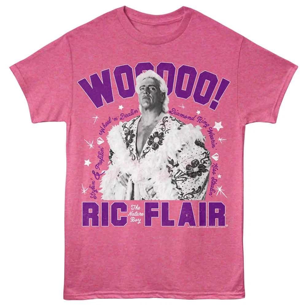 Ric Flair Stylin And Profilin Retro Pink Heather Wrestling Shirt 120