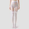 BOW Floral Print Lace Stockings Spandex Elastic Knee High Socks Maillard Colors Pantyhose for Fashion Women Outfits