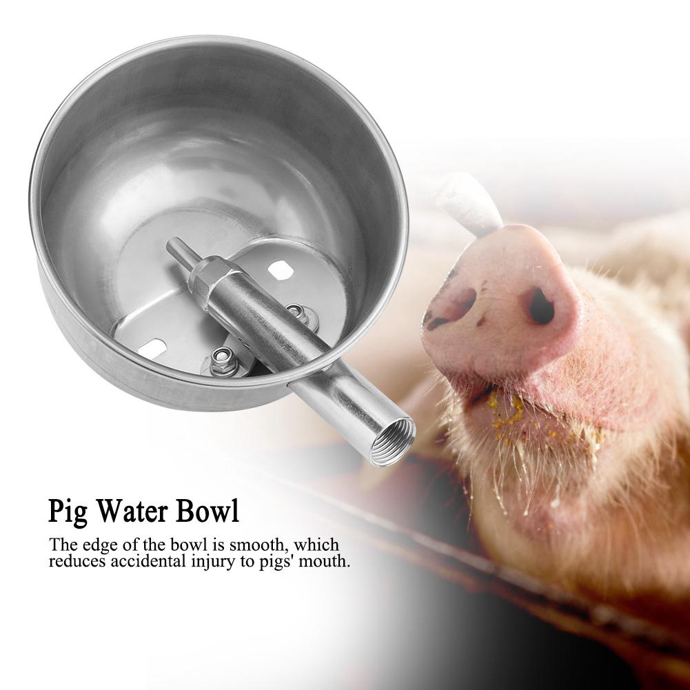 Stainless Steel Pig Drinking Water Bowl Piglets Automatic Drinking Fountains Feeder Equipment