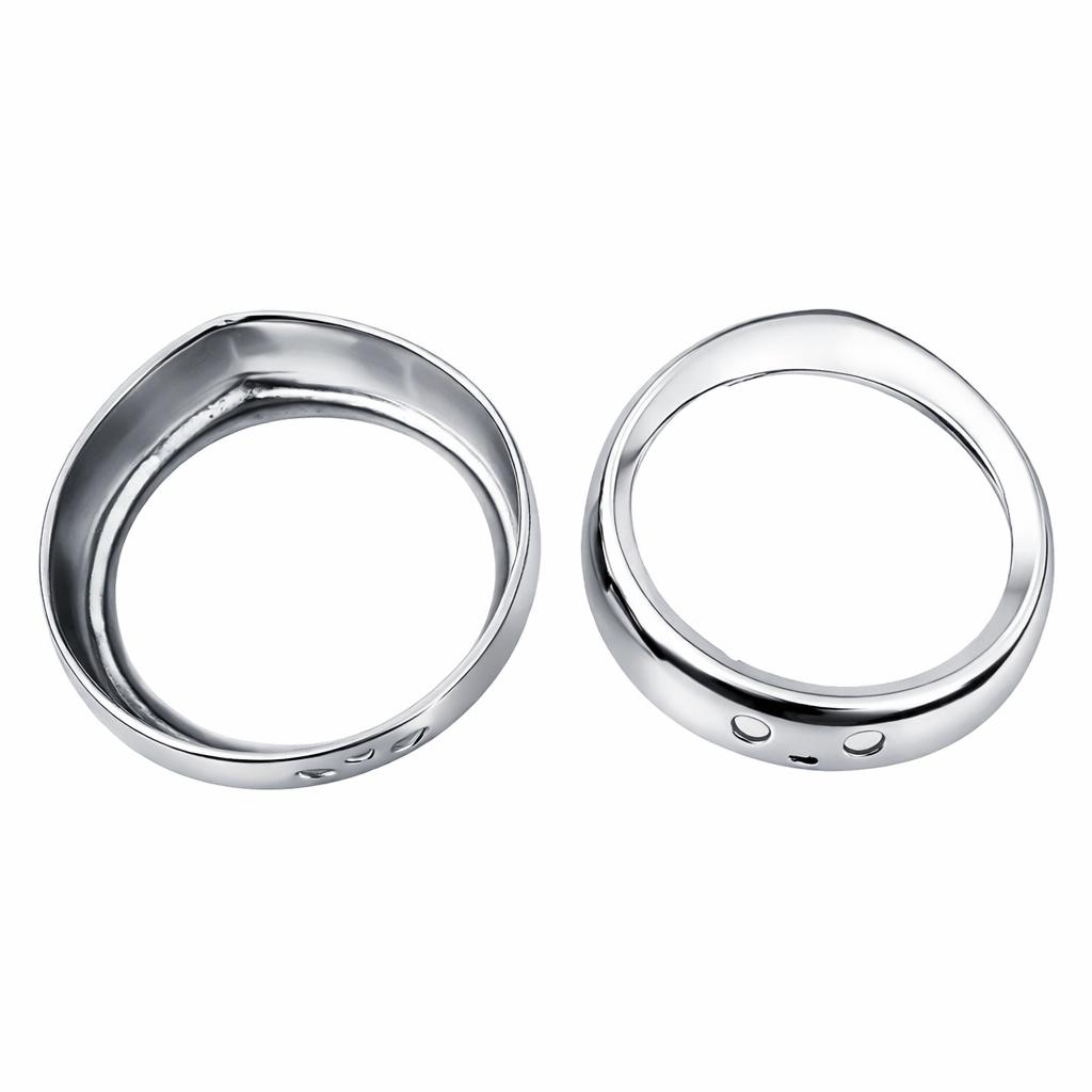 Headlight Decorative Outer Bezel Rim Fits For Peugeot 404 Chrome Plated Metal Headlamp Bezel Ring Trim – Fit Headlight Retaining Rim Replacement Pair