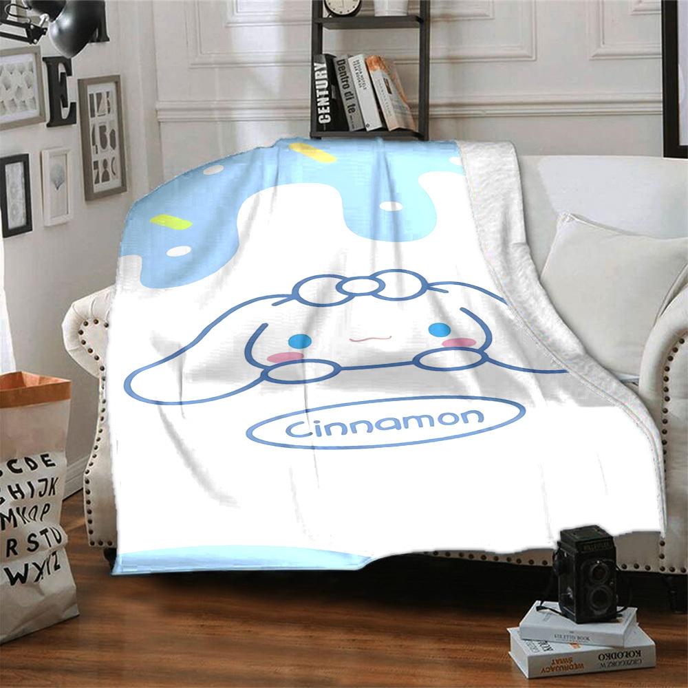1pc Cinnamon Name Blanket Lightweight Flannel Throw for Sofa Bed Travel Camping Livingroom Office Couch Chair