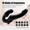 Dobbelthodet dildo Kraftig fjernkontrollvibrator for par knullet av lesbisk dobbel penetrasjon trådløs vibrator rumpe anal anal vibrator