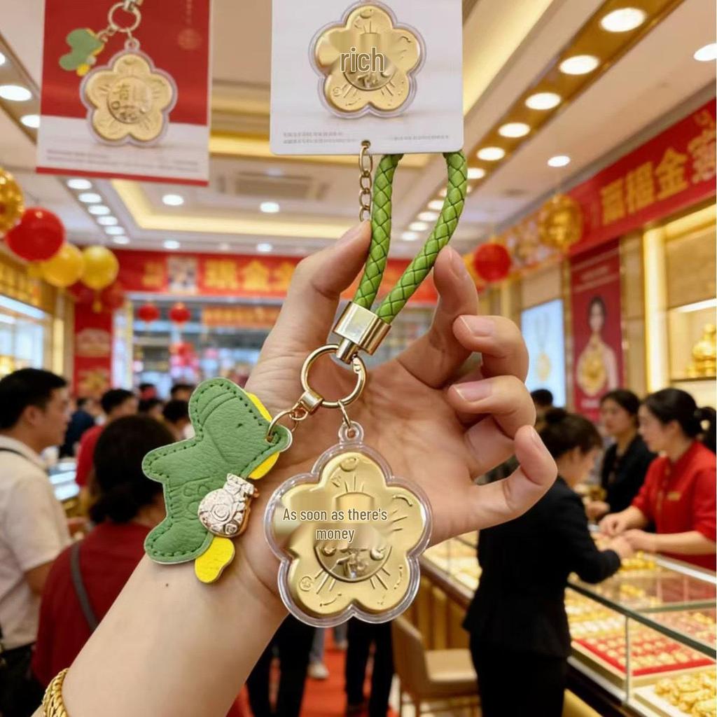 Year of the Horse 999 Gold Pendant Keychain Bag Charm - Perfect Gift for Driving, Live Streaming, or Special Occasions