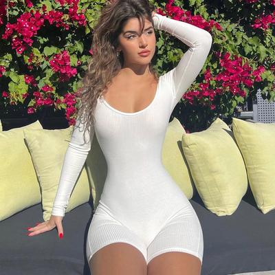 Mono para mujer, mono de gimnasio, pantalones cortos, monos de entrenamiento, manga larga, Yoga, levantamiento de glúteos, monos de Fitness, ropa