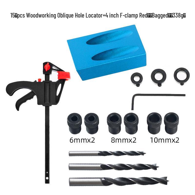15° Blue Woodworking Oblique Hole Locator Puncher