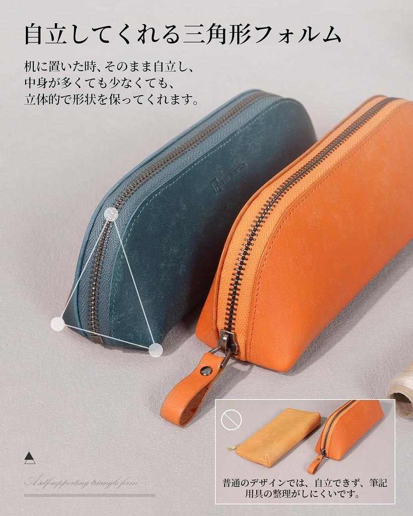 Genuine Pueblo Leather Pencil Large Holds 20 Stationery Perfect Gift for High School Students and Working Adults Case, Capacity, Pens, Freestanding,