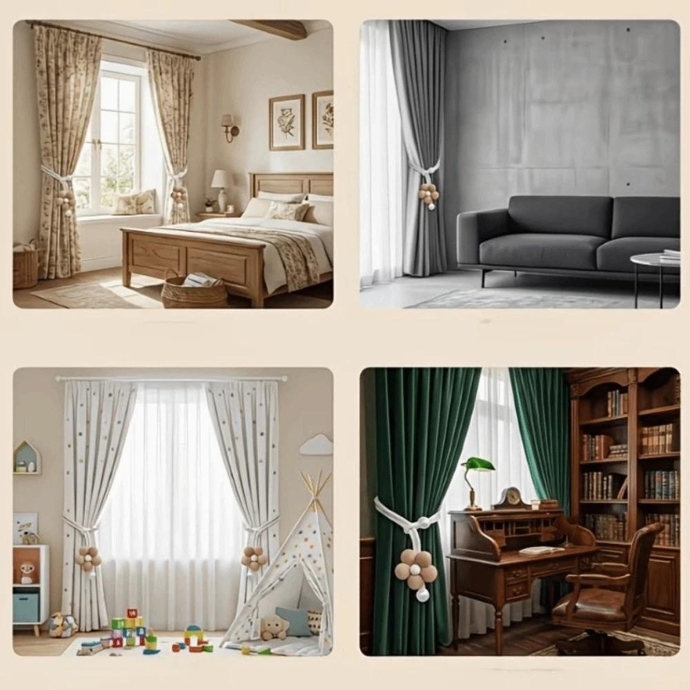 Elegant Curtain Tieback Adjustable Petal Curtain Buckle Sweet Petal Curtain Straps Bedroom