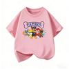 High-Quality Boys' Autumn Cartoon Print Short-Sleeve Round Neck Shirt