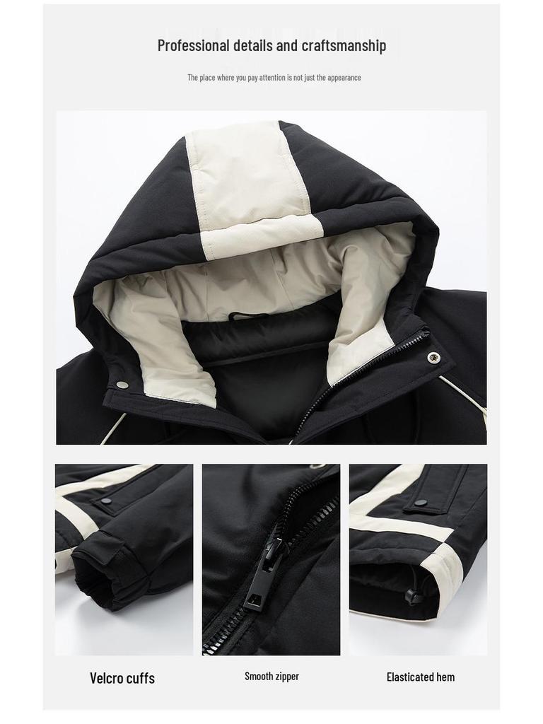 Men's 2025 Warm Hooded Down Jacket - Loose Fit Winter Top