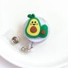 Silicone Fruits Badge Holder Avocado ID Card Retractable Badge Holder  Office School Supplies
