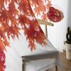 Red Autumn Maple Tree Leaves Sheer Curtains Bedroom Voile Curtain Living Room Window Sheer Curtains Kitchen Tulle Drapes
