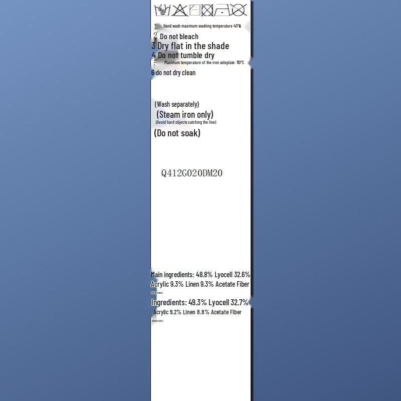 Sancai Plus Size Linen Acetate Blend Faux Two-Piece Knit Top