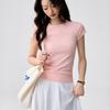 40 Combed Pure Cotton, Small Round Neck Bottoming Shirt T-shirt Women's Short-sleeved Summer New Simple and Versatile Slim and Thin Top