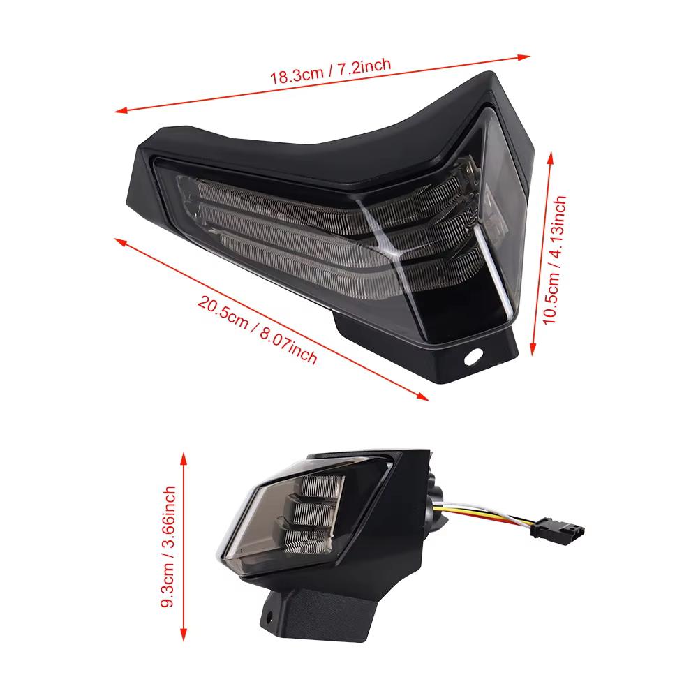 SetLED Taillights, LED Smoked Black Tail Light Brake Light Taillight for Can-Am Ryker 600 900 & Ryker Rall #710005284, 710005285
