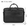 Leather Briefcase 16-Inch Men'S Business Handbag Commuter Shoulder Messenger Bag First Layer Cowhide Black