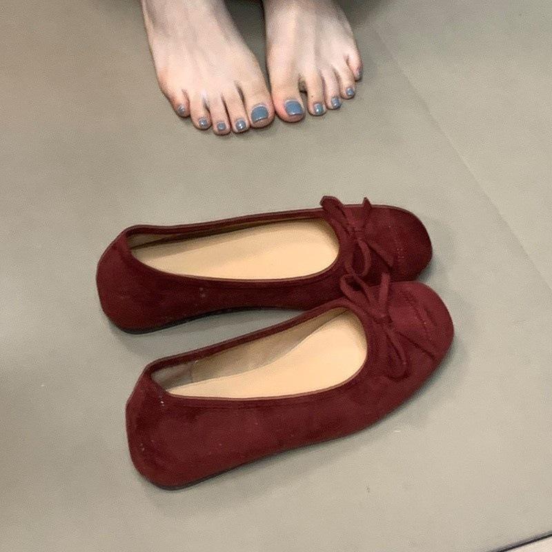 Not tired feet Mary Jane shoes bow retro ballet shoes 2025 new inner height increase single shoes women