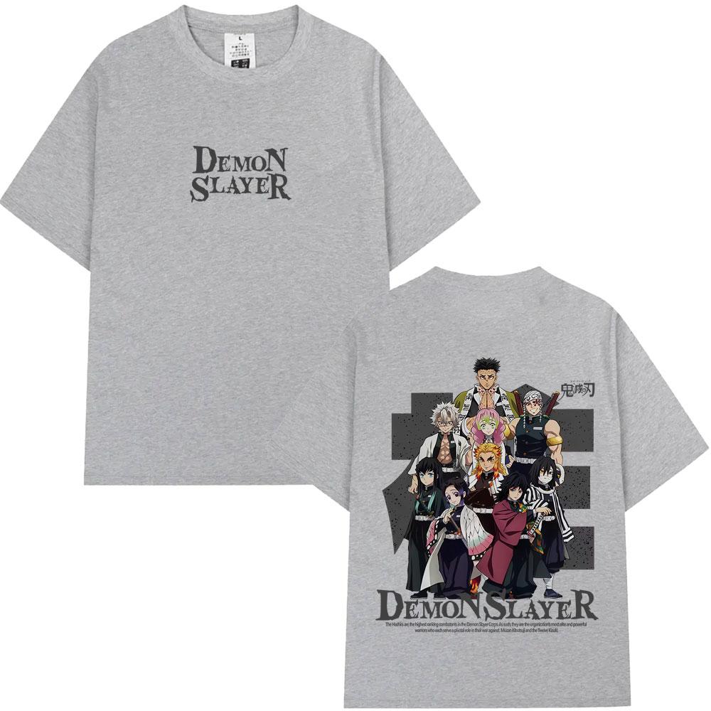 Anime Demon Slayer Hashira Members Graphic Tshirt Men Women Casual Oversized Tshirts Mens 100 Cotton Short Sleeve T Shirts