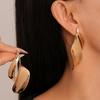 Exaggerated Design Twisted Leaf Earrings Light Luxury Vintage Dangle Earrings  Women