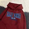 Autumn Winter Womens Hoodies California Est 1776 San Francisco Printed Sweatshirt Warm Fleece Comfortable Pullover Casual Tops